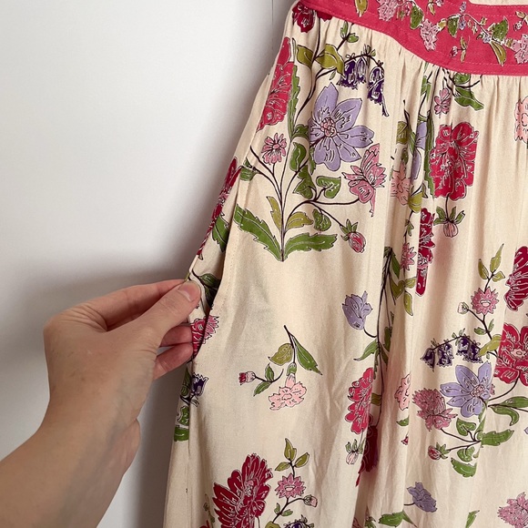 Patrons of Peace Floral Maxi Midi Dress Pockets Cottagecore Boho Size Medium - Picture 5 of 13